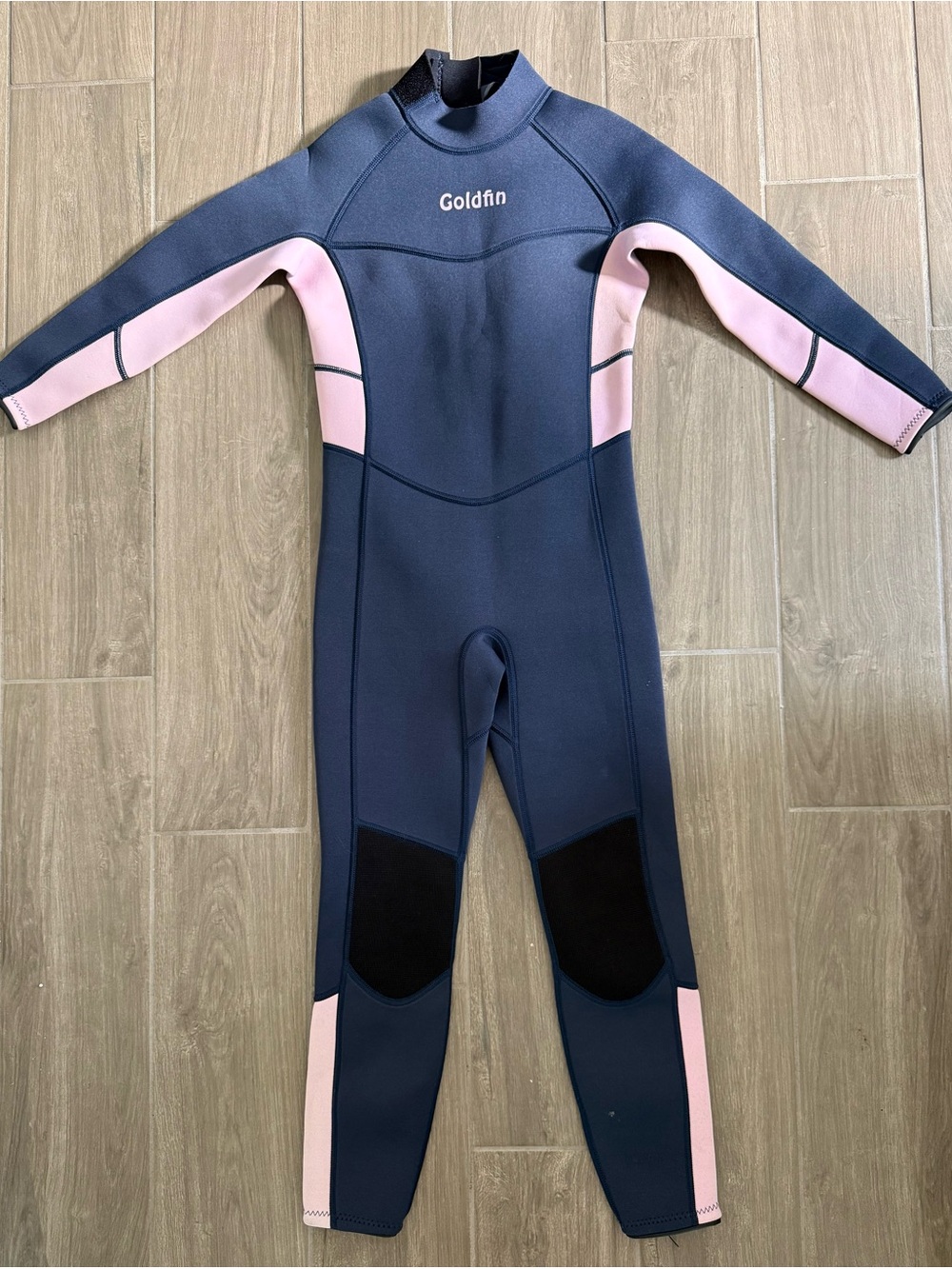Girls' Navy and Pink Full-Body Rashguard Wetsuit